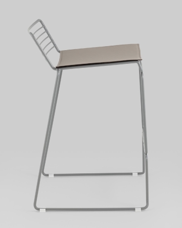 Стул полубарный Danny серый с подушкой