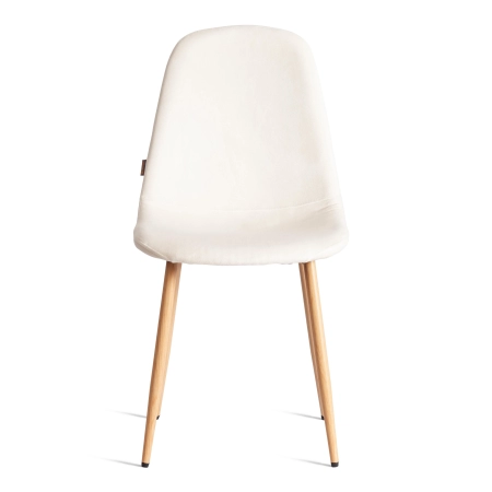 Стул BREEZE (mod. JSC-58) велюр и металл, бежевый и светлое дерево