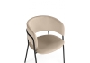 Стул на металлокаркасе Осло темно-бежевый (H-07), черный