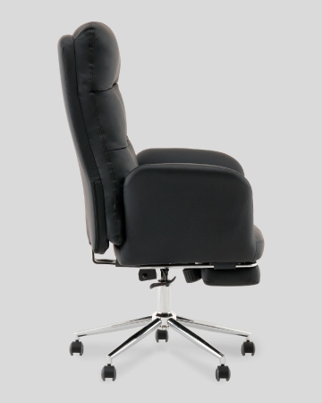 Кресло руководителя Solid TopChairs с оттоманкой черный