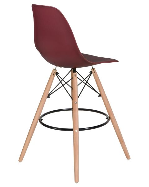 Стул барный DSW BAR ножки светлый бук сливовый R-13