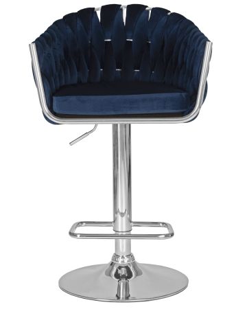 Стул барный MARCEL синий велюр MJ9-117