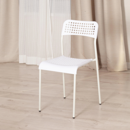 Стул ADDE (mod. C-049) металл и пластик, белый