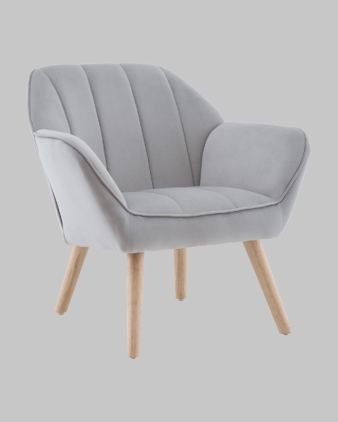 Кресло Руди серебристый