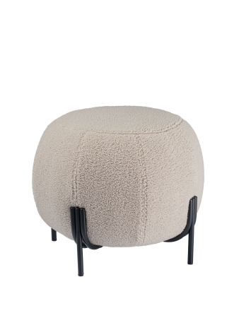 Пуф круглый Флойд бежевый экомех HUSH 130