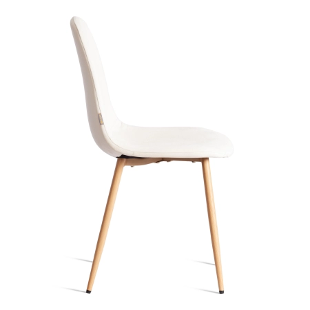 Стул BREEZE (mod. JSC-58) велюр и металл, бежевый и светлое дерево