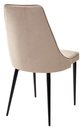 Стул NEPAL-P бежевый #5 велюр, черный каркас