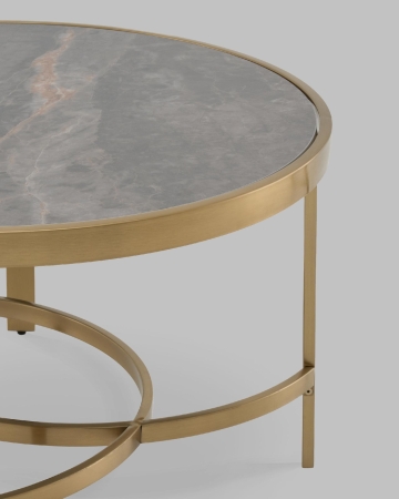 Журнальный столик Адриана 80*80 см серая керамика