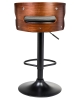 Набор 2 шт Стул барный FRED BLACK, коричневое дерево, черный