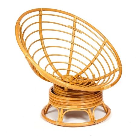 Кресло-качалка "PAPASAN" w 23 и 01 B с подушкой, мед, экошерсть коричневый, 1811-5 фото в интернет-магазине Stoolmarket