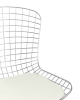 Стул обеденный Bertoia хромированный с белой подушкой