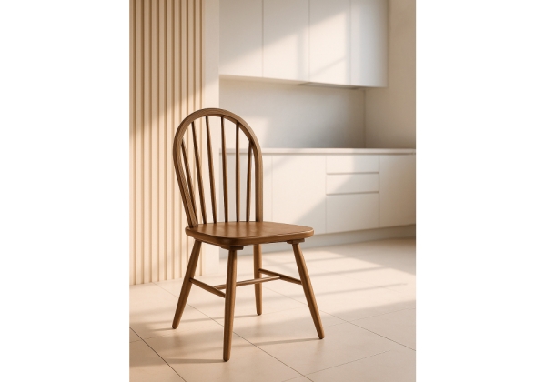 Стул деревянный Венский коричневый с твердым сиденьем без подлокотников