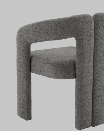 Стул Болинджер букле темно-серый