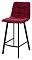 Полубарный стул CHILLI-QB SQUARE винный #16, велюр / черный каркас (H=66cm)
