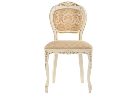 Стул деревянный Лауро патина золото, бежевый тесьма 11
