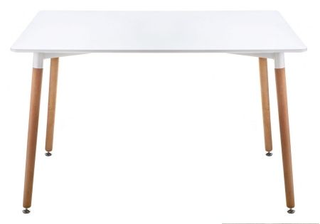 Стол Table 120 белый, светлое дерево