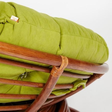 Кресло-качалка "PAPASAN" w 23 и 01 B с подушкой, орех, флок олива, 23