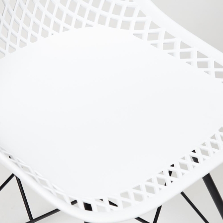 Стул VINCENT (mod. 8001) металл и пластик, 46.5х53х83.5 см, белый, черный