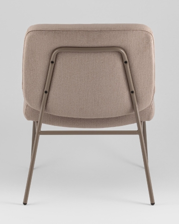 Кресло Эбигейл велюр бежевый, каркас бежево-серый