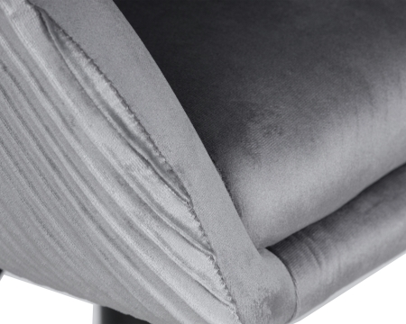 Кресло дизайнерское EDISON черный и серый, велюр