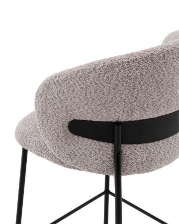 Стул полубарный Блейз букле светло-серый
