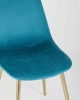 Стул Валенсия велюр аквамарин золотые ножки Стул Валенсия велюр аквамарин золотые ножки