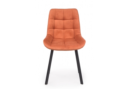 Стул на металлокаркасе Челси П терракотовый (zd 432) / черный