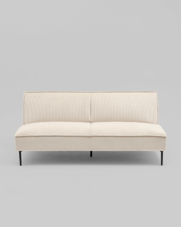 Диван прямой Кассель велюр рельефный молочный