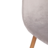 Стул BREEZE (mod. 4724) вельвет и металл, 44х53х87 см, светло-серый и натуральный