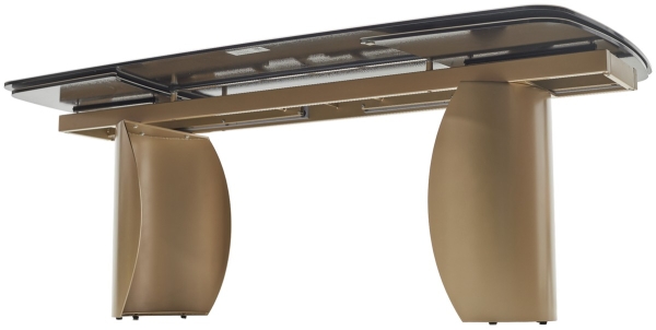 Стол BRONTE 200 раскладной KL-188 Контрастный мрамор матовый, итальянская керамика, Шампань