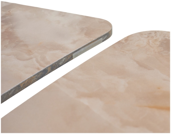 Стол ALATRI 120 GLOSS AMBER JADE SOLID CERAMIC, BLACK