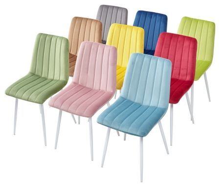 Стул DUBLIN G108-26 стебелек перца велюр, белый каркас