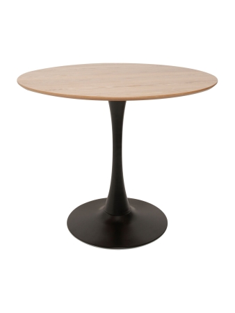 Стол Tulip style 80 черный, орех