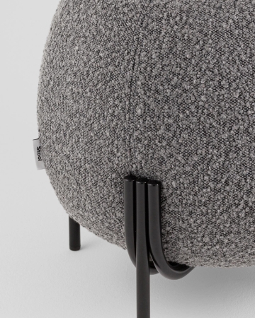 Пуф Флик new ткань букле темно-серый