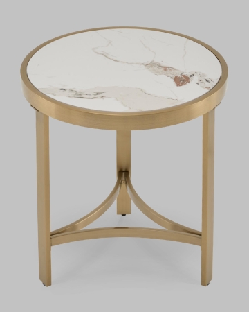 Журнальный столик Адриана 50*50 см светлая керамика