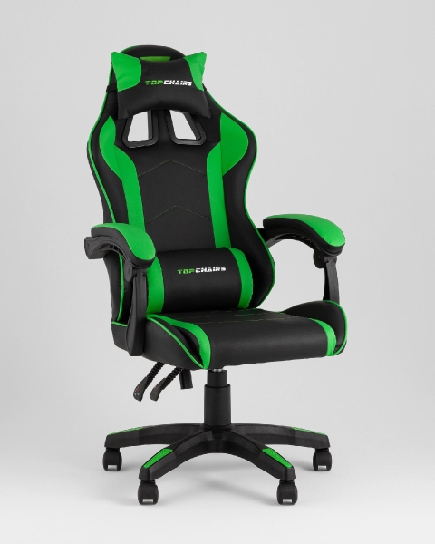 Кресло спортивное TopChairs Shadow черно-зеленый Кресло спортивное TopChairs Shadow черно-зеленый