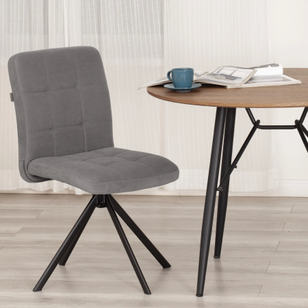 Стул обеденный Medeo серый велюр