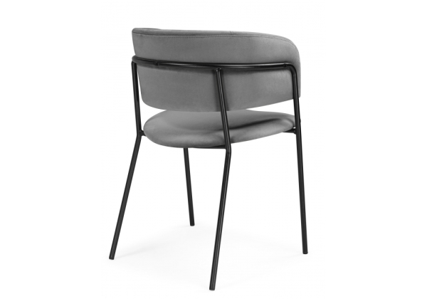 Стул на металлокаркасе Осло темно-серый (H-15), черный