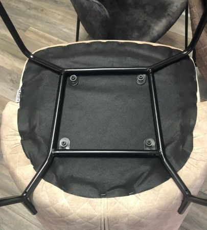 Стул AMARETTO VBP206 античный светло-бежевый, черный каркас