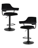Набор 2 шт Стул барный CHARLY BLACK, черный велюр (MJ9-101)