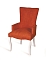 Деревянное кресло Виктория морковного цвета с белыми ножками