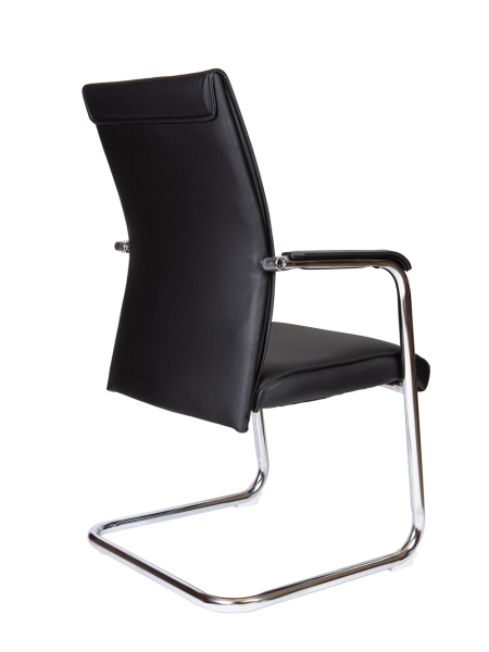 Кресло офисное Myra CF черный, экокожа и металл, мягкое сиденье, с подлокотниками Кресло офисное Myra CF черный, экокожа и металл, мягкое сиденье, с подлокотниками