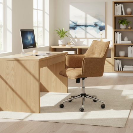 Кресло Lutz/Луц хром светло-коричневый