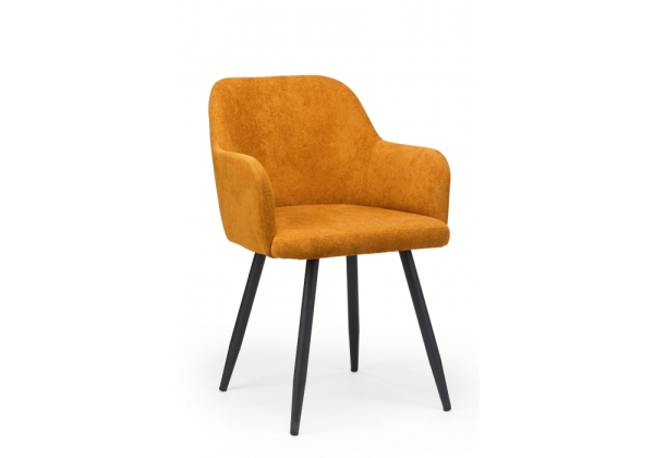 Стул на металлокаркасе Инфини 360 терракота (ocean 015), черный