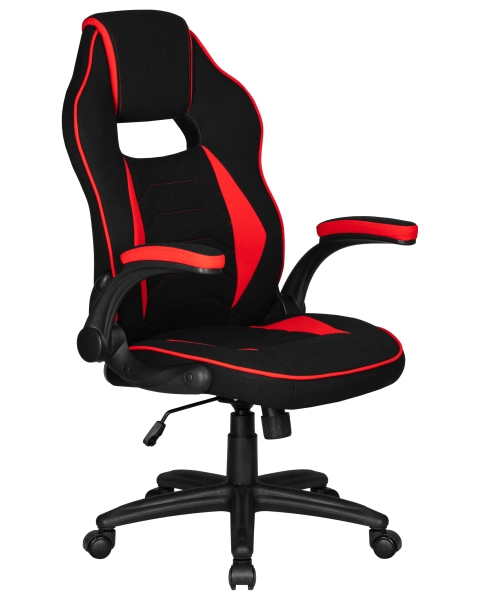 Кресло игровое RICK черно-красная ткань