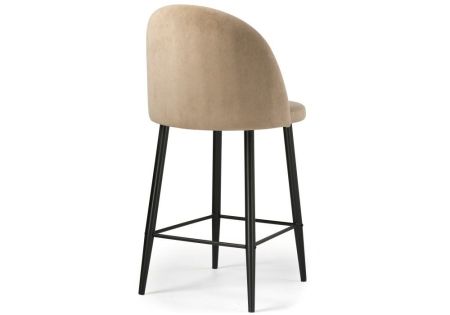 Барный стул Амизуре бежевый, черный матовый