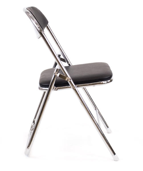 Кресло для посетителей Joker хромированный экокожа черный