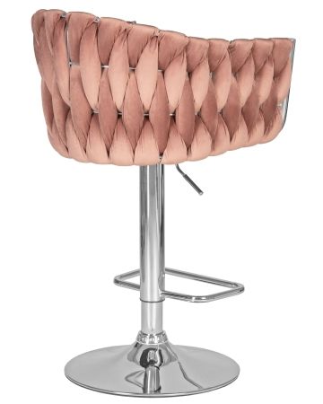 Стул барный MARCEL пудрово-розовый велюр MJ9-32
