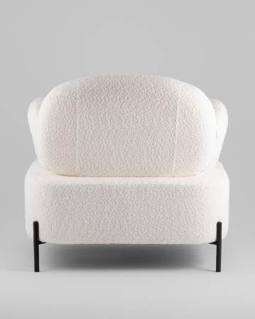 Кресло Кэнди ткань букле белый