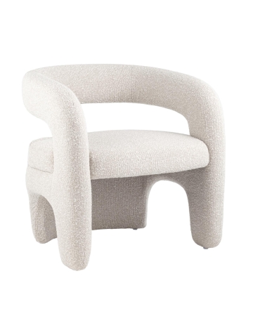 Кресло лаунж Bones жемчужный